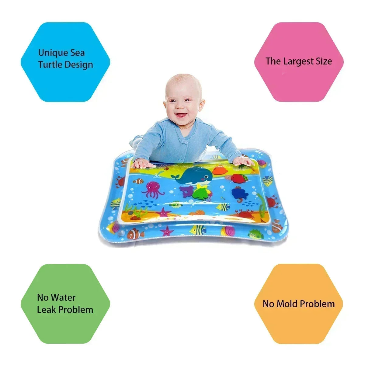 Baby Water Mat Inflatable Cushion Infant Toddler Water Play Mat for Children Early Education Developing Kid Toys Summer Play Mat