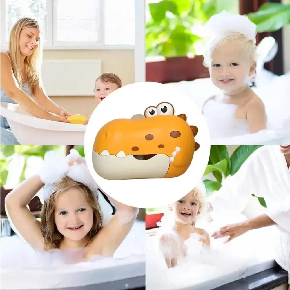 Baby Bath Toys for Kids Music Dinosaur Bubble Machine Bath Toys Bathtub Soap Automatic Bubble Maker Toys Baby Bathroom Toy Gift