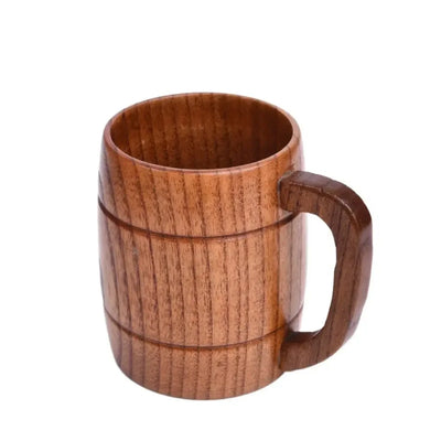 Drinkware Vintage Wooden Tea Cup Handmade Japanese Style Drinking Cup Solid Wood with Handle Wood Coffee Mug Home