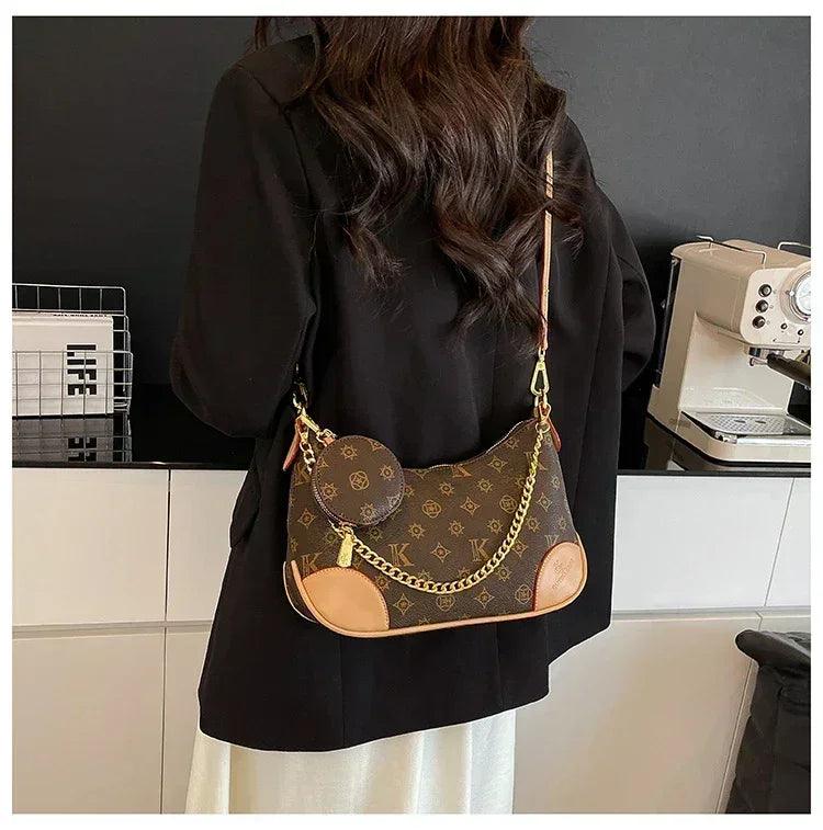 Famous designer elegant handbags leather for women ladies crossbody shoulder bag classic popular and lightweight