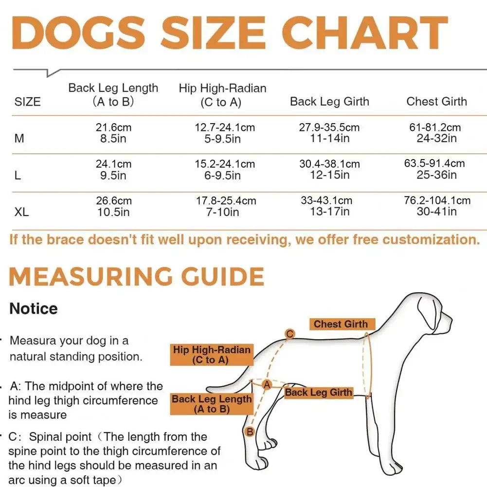 Dogs Knee Brace Dog Hip Knee Leg Brace ACL Support for Hip Dysplasia Dog Arthritis Luxating Patella Pet Leg Support Brace