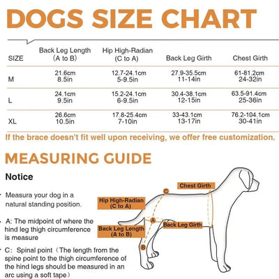 Dogs Knee Brace Dog Hip Knee Leg Brace ACL Support for Hip Dysplasia Dog Arthritis Luxating Patella Pet Leg Support Brace