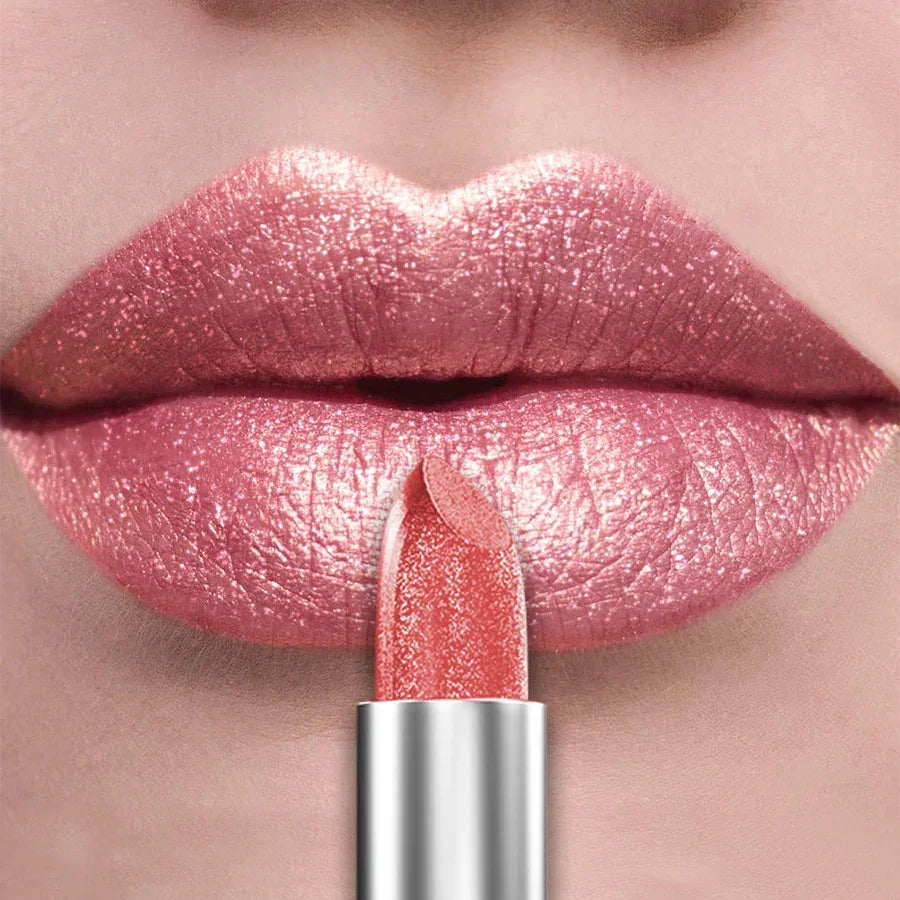 21Colors Bold & Intense Glitter Shiny Metallic Lipstick Pearlescent Lip Tint,Long Lasting Lip Senior Matte Lip Makeup Gifts for