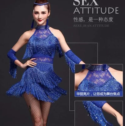New Latin Dance Dress Women/Girls/Lady New Sexy Fringe Salsa/Ballroom/Tango/Cha Cha/Rumba/Samba/Latin Dresses For Dancing