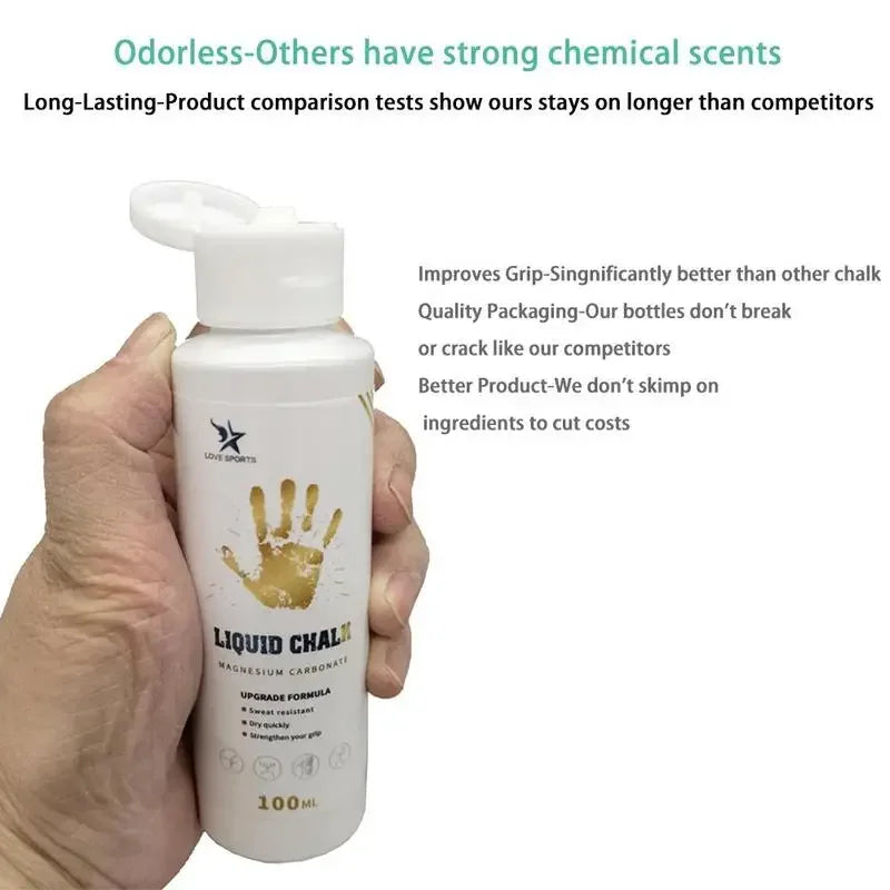 Chalk Magnesium Liquid Powder 50/100/200/250ML Anti-Slip Climbing Grip Enhancer Chalk For Football Tennis Golf Fitness Tools