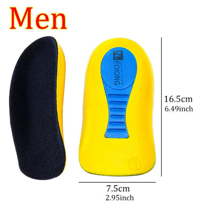 Orthopedic Insoles Plantar Fasciitis Flat Feet Increase Insoles Arch Support Shock Absorption Pain Relief Foot Care Shoe Cushion
