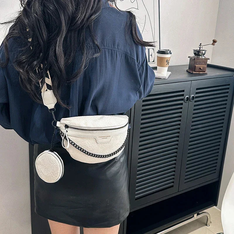Designer Woman Chest Pack Retro Embroidery Belt Bag Coin Purse Luxury Lady Waist Bag Fashion Brand Shoulder Crossbody Chest Bags