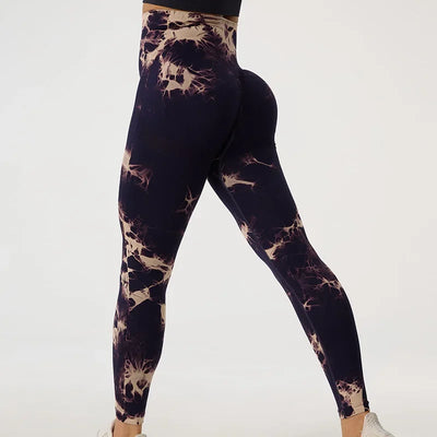 Tie Dye Seamless Leggings for Women Autumn