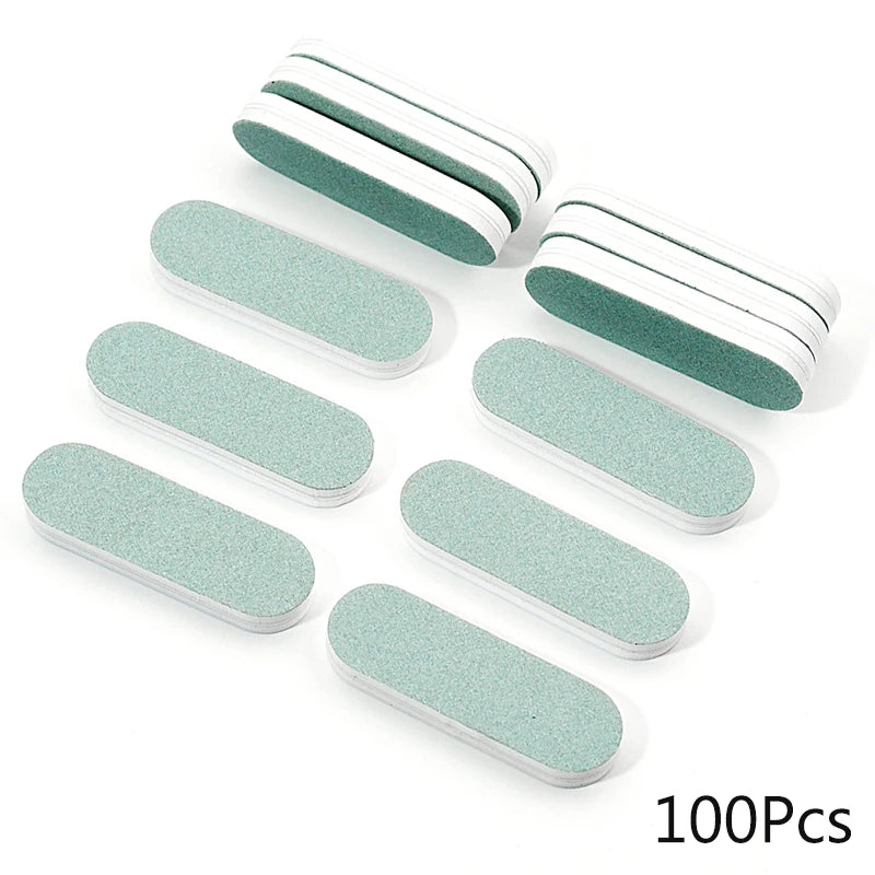 50/100Pcs Nail Buffers Blocks With Different Grits 600 3000 Sanding Nail Art Tips Tool File Washable Accessories Manicure Buffer