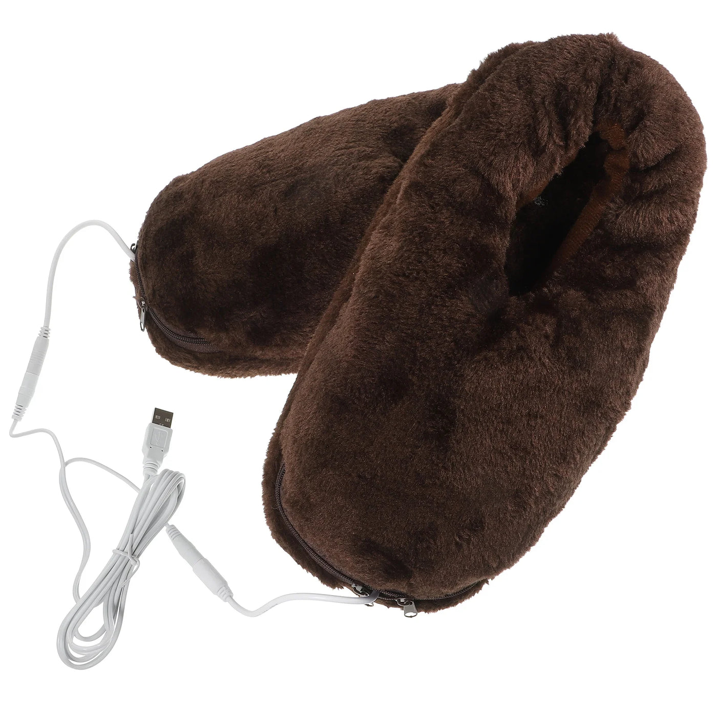 Warm Soft Usb Heating Slippers Thermal Winter Foot Warmers Rechargeable Heated Shoes Cozy Plush Comfortable Sneakers Men Shoes