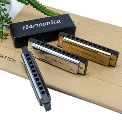 Harmonica Key of C 10 Hole Diatonic Harmonica C with Case for Beginner Students Kids Gift with Case