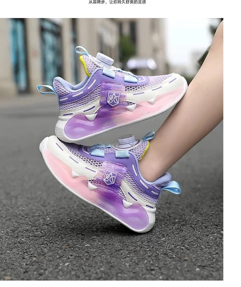 Children's school sports shoes breathable mat mesh casual anti slip easy to wear, suitable for boys and girls aged 5-10 years ol