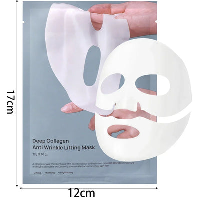 Absorbable Bio Collagen Face Mask Shrink Pores Deep Hydrating Overnight Mask Moisturizing Refreshing Brightening Face Skin Care