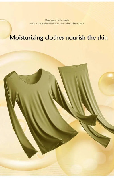 Women Thermal Underwear Long Sleeves Bottoming Shirt Pullover Elastic Casual Solid Top