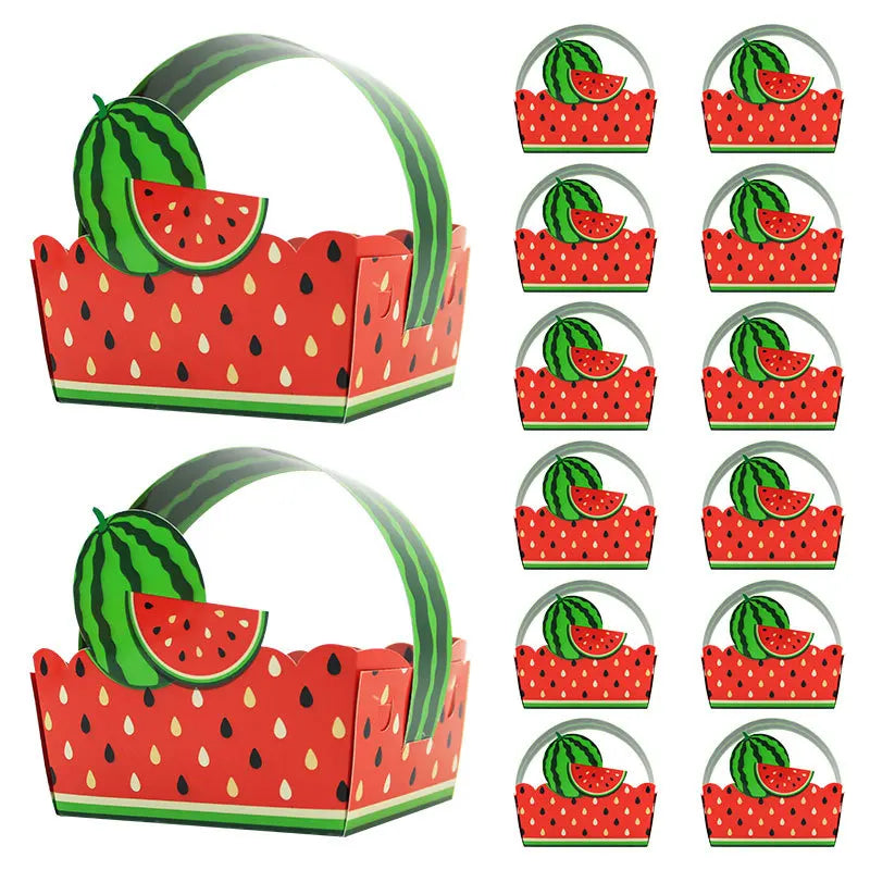 Fruit Flower Basket Paper Box Portable Candy Box For Chidren's Birthday Party Gift Packaging Cookie Boxes