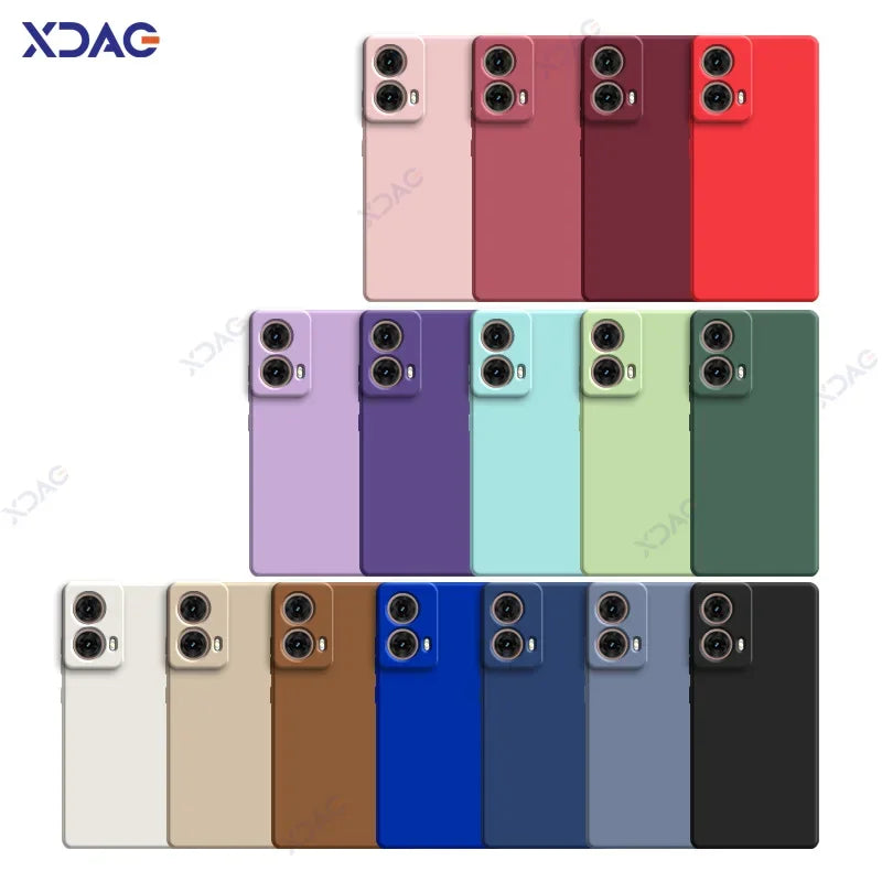 Original Mobile Phone Cases for Motorola Moto G85 MotoG85 5G 360 Soft Luxury Square Liquid Silicone Back Covers Waterproof Bags