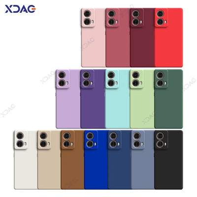 Original Mobile Phone Cases for Motorola Moto G85 MotoG85 5G 360 Soft Luxury Square Liquid Silicone Back Covers Waterproof Bags