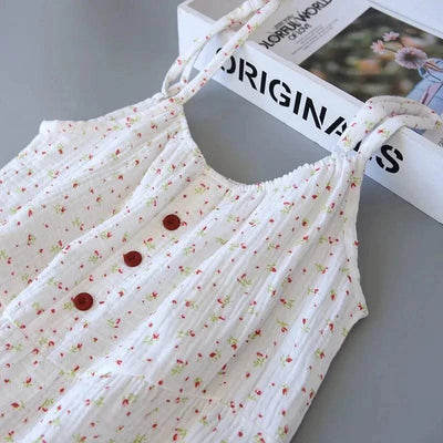 Summer Cotton Dresses Women 100% Crepe Nightgowns Sleepwear