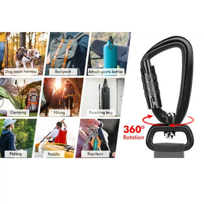 Mountain Climbing Carabiner Auto-Locking Twist Lock Caribeeners For Camping Shade Sail Accessories Rock Climbing Carabiner