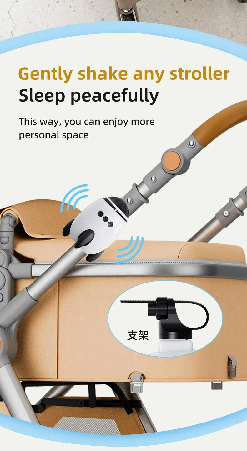 Portable Baby Stroller Rocker Accessories Automatic Infant Swing Sleep Soother with White Noise Baby Shaker Sleep Aid Device