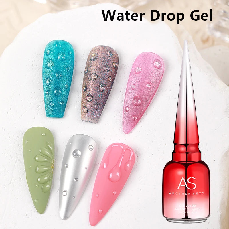 AS Self Leveling Nail Gel Polish 15ml Semi Permanent Reinforcement Nails Art Strong UV Multifunction Gel Top Base Varnish