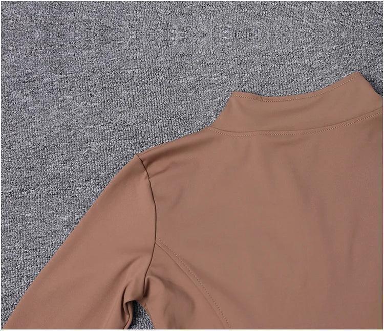 Workout sport jacket long sleeve gym training clothing yoga sportswear women