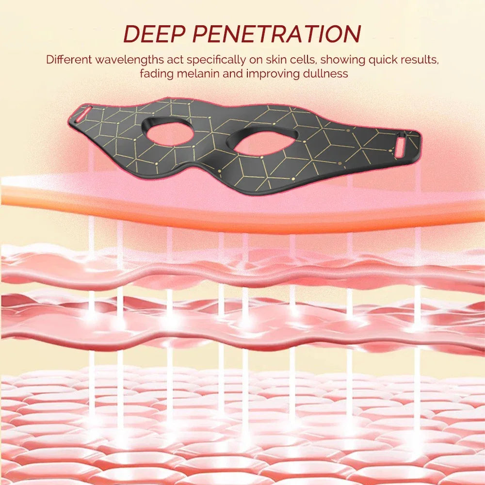 LED Red Light Therapy Eye Mask Eye Massager Beauty Care Device Eye Bags Remover Device