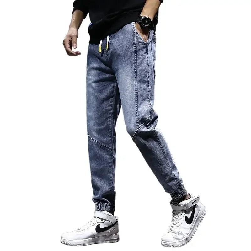 2024 Men Jeans mens fashion clothing Black Blue Cargo Jeans Men Streetwear Denim Jogger Pants Men Baggy Harem Jean Trousers