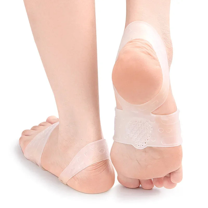 2Pcs=1Pair Foot Arch Support Insoles Flat Feet Orthopedic Pad Flat Insole Flat Foot Corrector Strap Plantar Fasciitis Support