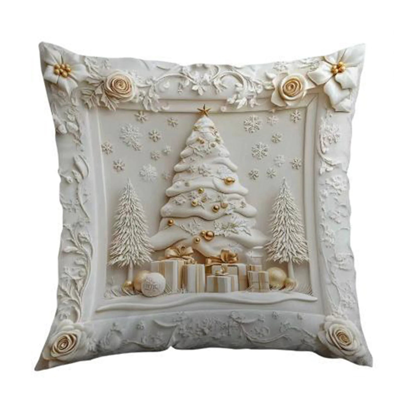 Plush Throw Pillow Covers Xmas Decorative Cushion Covers Ultra Soft Cozy Winter Holiday Warm Pillowcase For Christmas Decoration