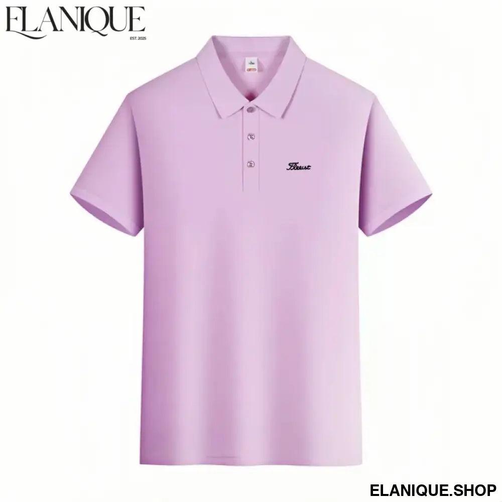 Men’s Embroidered Golf Polo Shirt – Smart Casual Summer Top