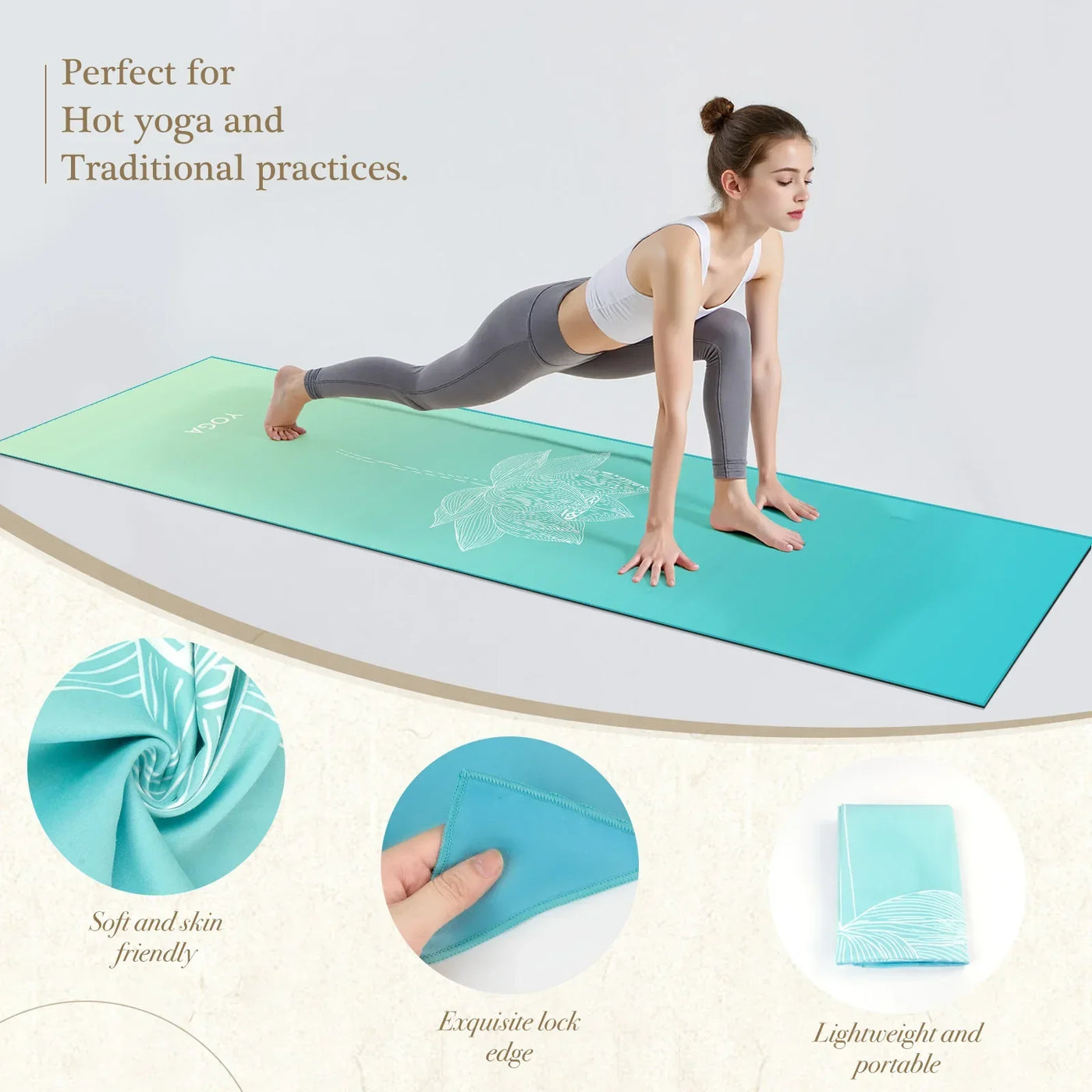 Eco-Friendly Yoga Mat Cover - Anti-Slip, Odor-Resistant, Lightweight, for Travel & Home Workouts - 필라테스 (Pilates)