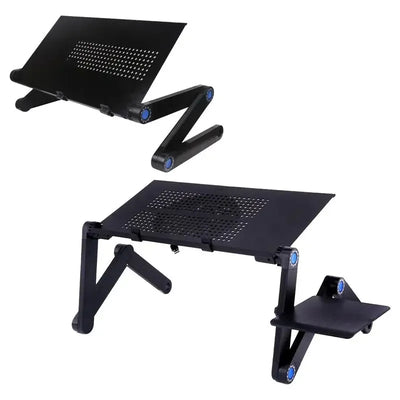 Adjustable Portable Laptop Desk Stand Metal Ergonomic Lapdesk For TV Bed Sofa PC Notebook Table Desk Stand With Mouses Pad
