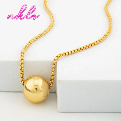 Fashion Bead Pendant Jewelry For Women Clip Earrings Set Gold Color Necklace Daily Wear Trendy Banquet Jewelry Accessories