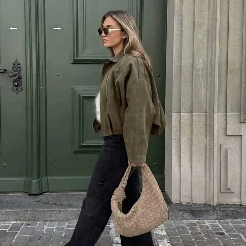 Women's Bomber Jackets Coats Loose Coats Vintage Female Outerwear Chic Tops