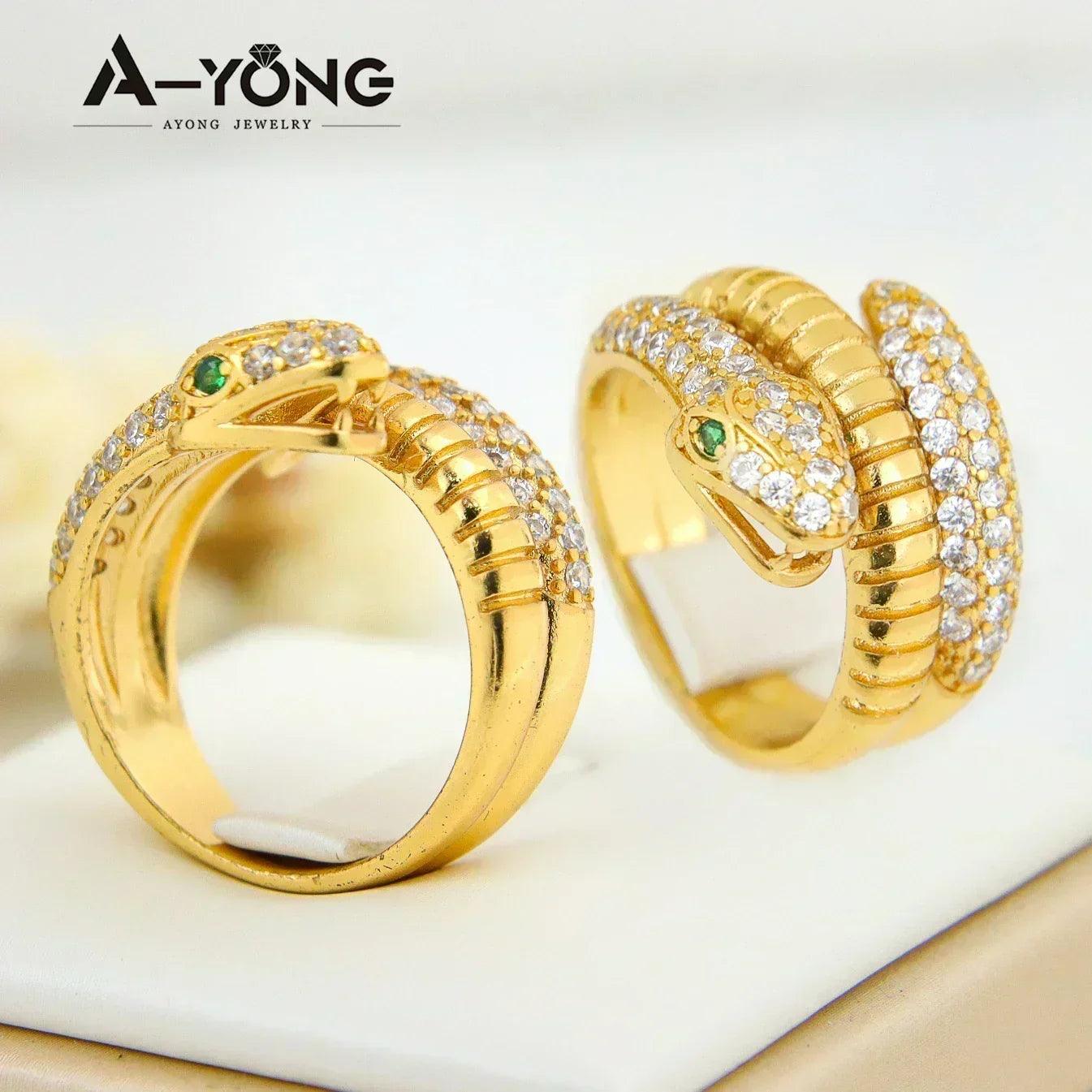 Luxury dubai gold color rings 21k plated fashion punk saudi middle east women vintage jewelry bridal wedding party gifts