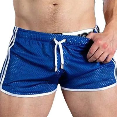 Men Shorts Sport Cool Running Shorts Quick Dry Grid summer Workout Short Pants Breathable Men Fashion Training Swim Beach Shorts