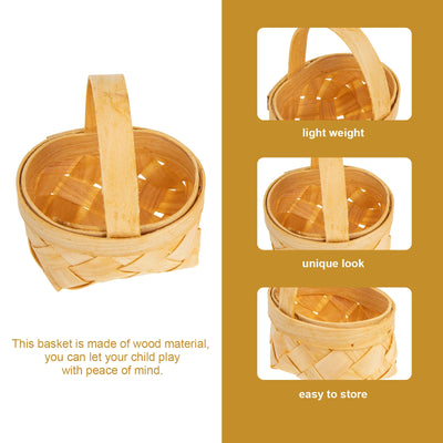 20Pcs Small Handwoven Candy Baskets Small Gift Baskets Wedding Candy Packing Baskets Happy Candy Packaging Basket