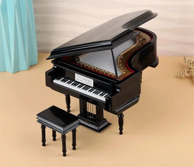 Handmade Wooden Musical Instruments Collection Decorative Ornaments Mini Piano Miniature Model Decoration Gifts