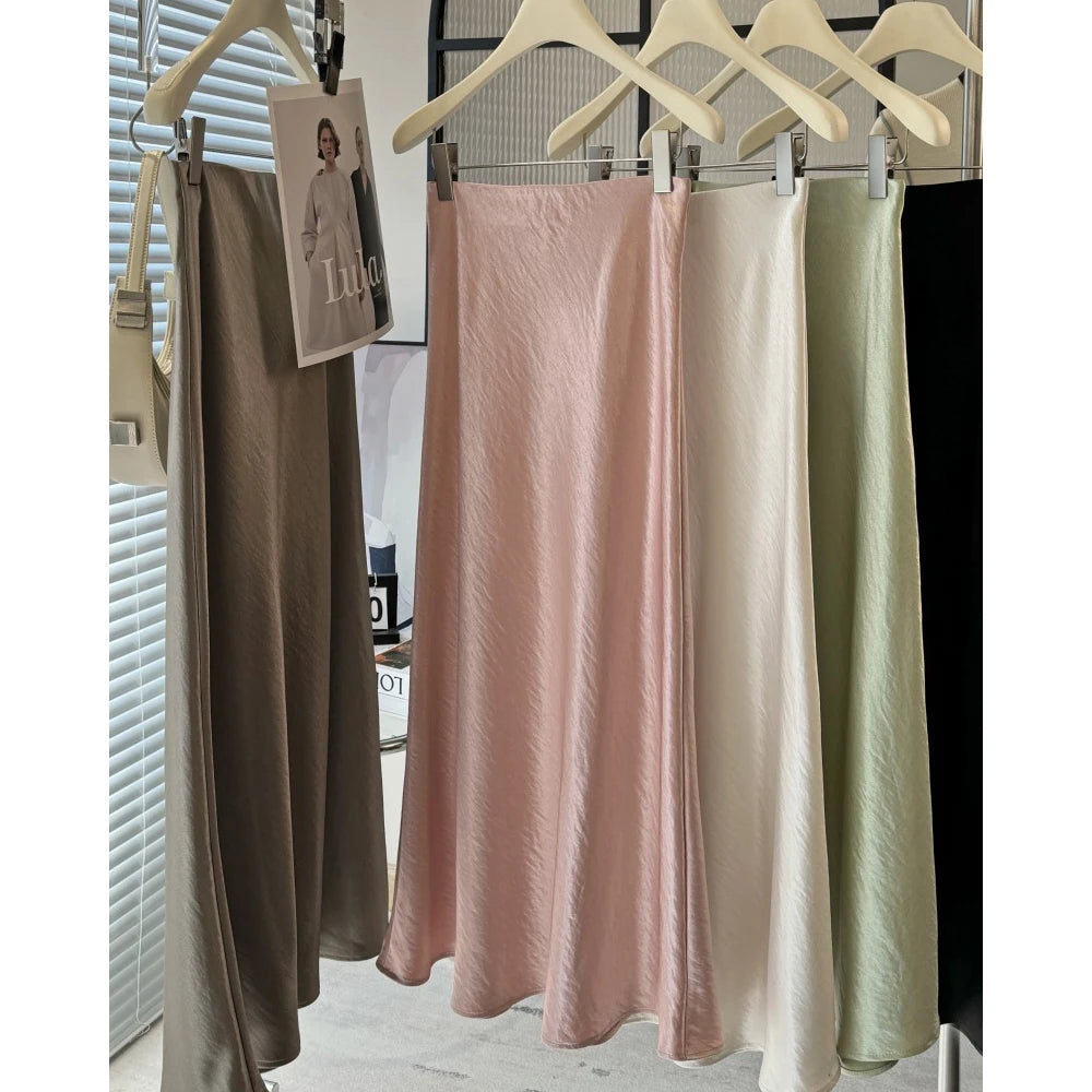 2025 Women Long Skirts High Waist A-Line Sexy Skirt Women Summer Maxi Skirts Brand Faldas Femme Streetwear