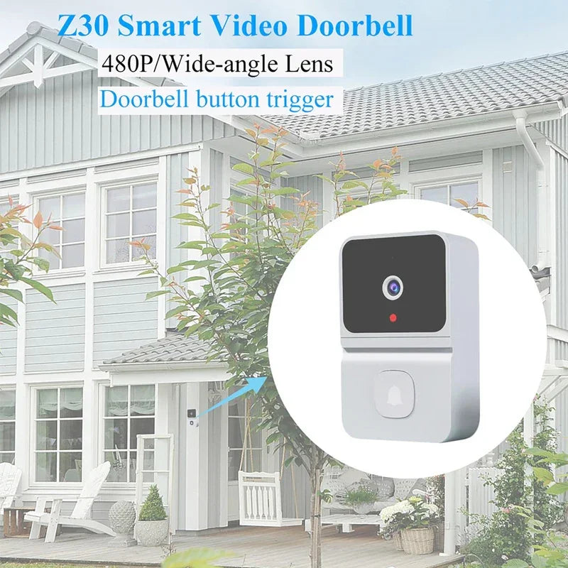 Wireless Doorbell WiFi Outdoor HD Camera Security Door Bell Two-way Audio Night Vision Video Intercom For Home Monitor Doorbell