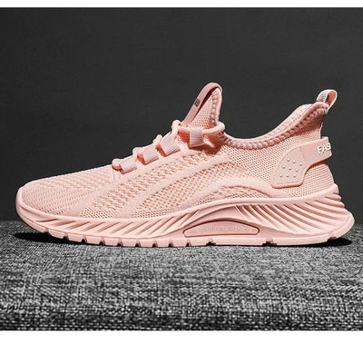 2025 Designer Women Casual Sneakers Sports Shoes Fashion Brand Lace Up Loafers Female Knitted Mesh Breathable Shoes for Women