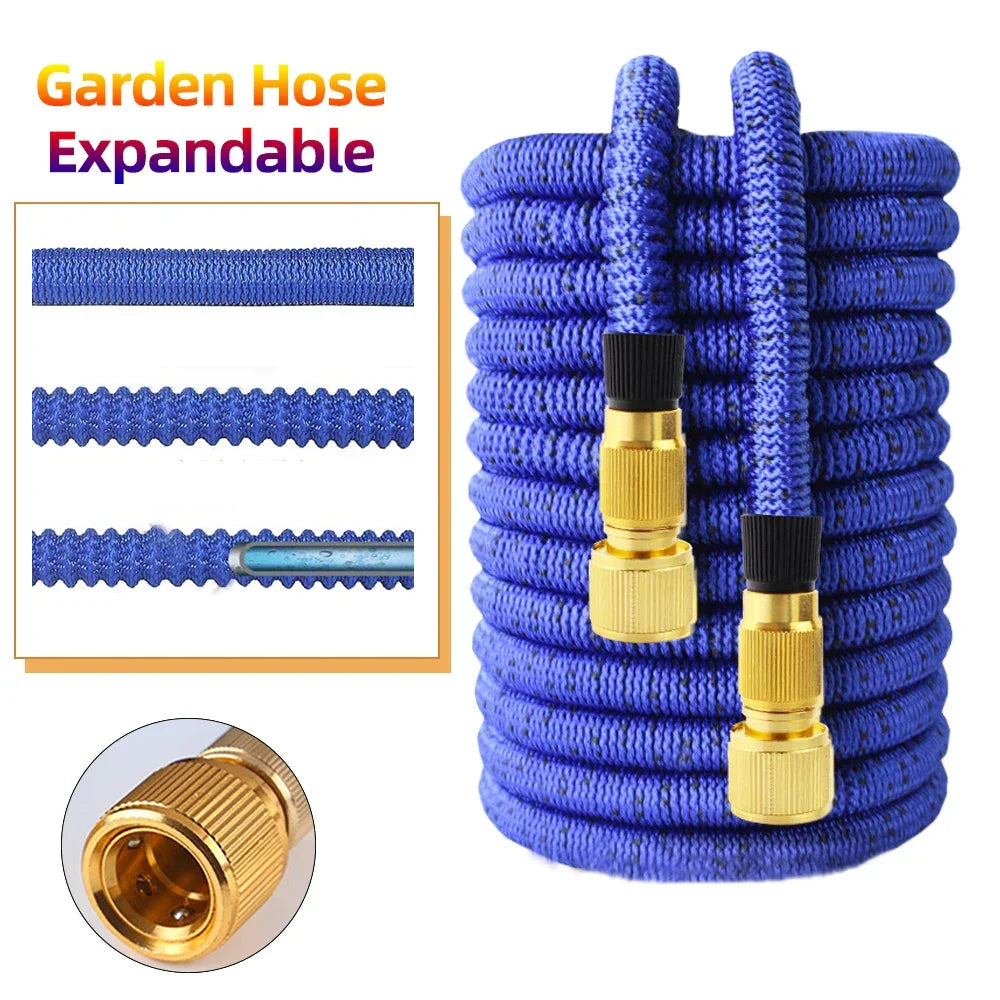 Garden Expandable Watering Hose Flexible Magic Hose High Pressure Car Washer Hose Retractable Water Gun Cleaning Pipe Irrigation