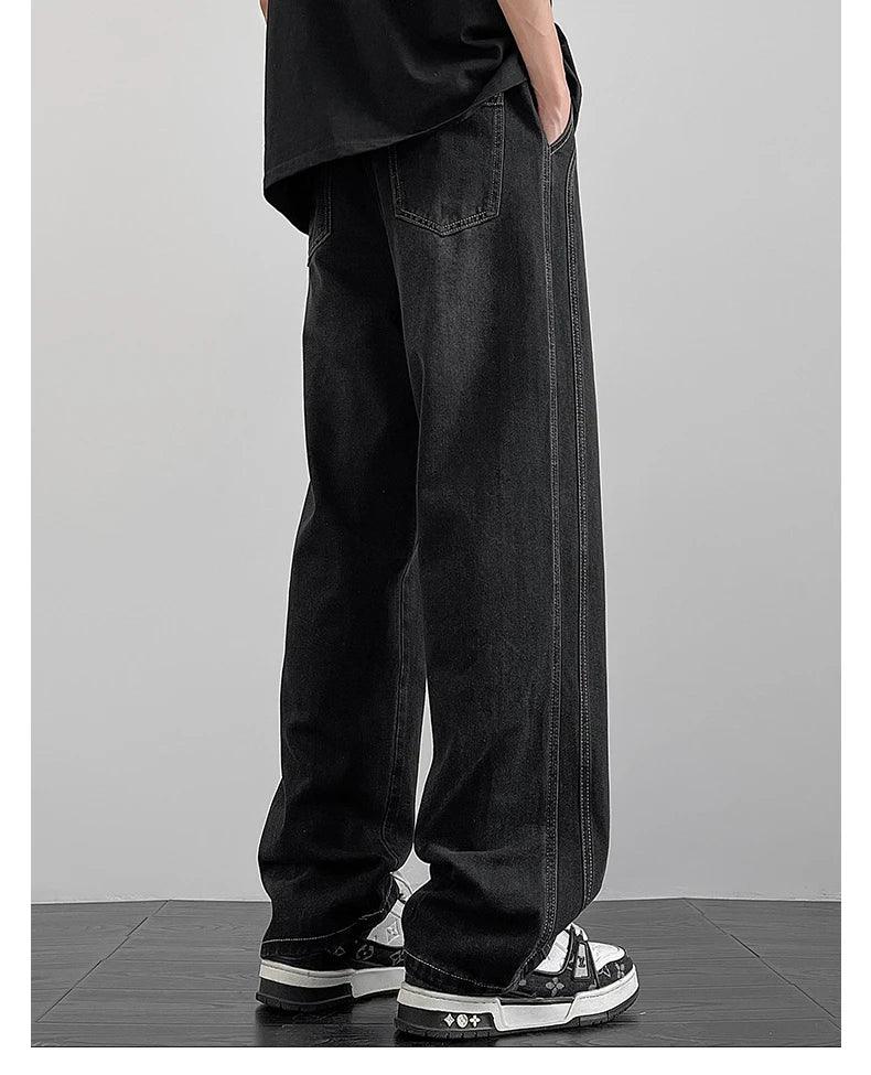 Men's denim pants American retro straight leg jeans loose and breathable suitable for daily casual street men's essential items