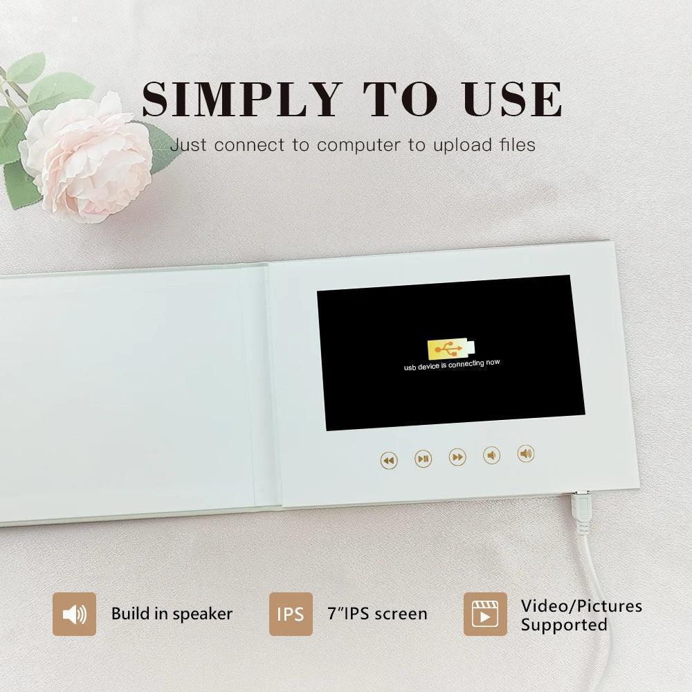 Linen bound video book wedding album up to 3 hours of video