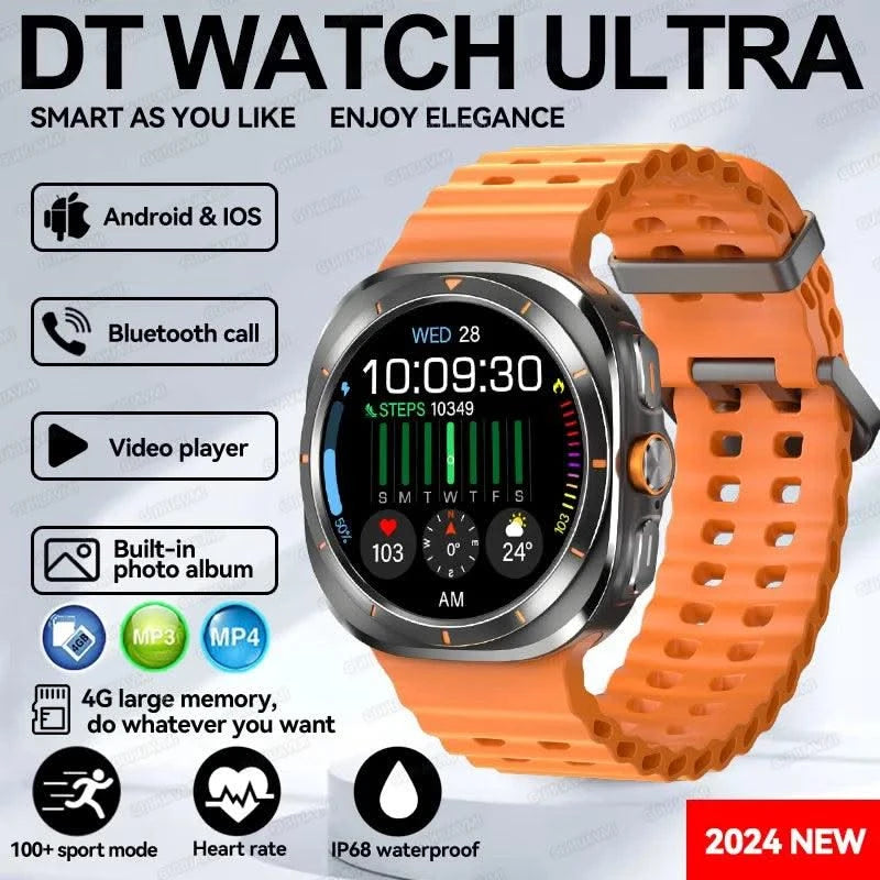 2025New Galaxy Watch 7 Ultra Smart Watch Men 32GB Memory GPS NFC AMOLED Screen Fitness Tracker Health Smartwatches For Samsung