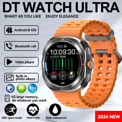 2025New Galaxy Watch 7 Ultra Smart Watch Men 32GB Memory GPS NFC AMOLED Screen Fitness Tracker Health Smartwatches For Samsung