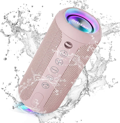 Ortizan Portable Party Speaker with Beat-Synced RGB Light, Powerful Sound and Deep Bass,TWS Stereo Pairing,IPX7 Waterproof