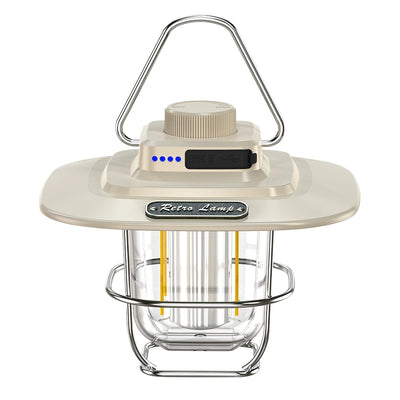 Led Camping Lantern Rechargeable Portable Outdoor Retro Hanging Lamp Stepless Dimming Camping Light Emergency Night Lamps