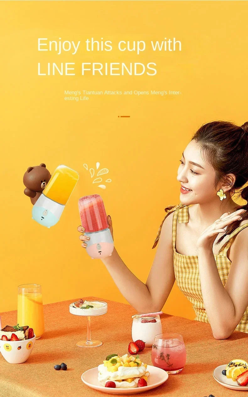 Portable Blender USB Rechargeable Mini Juicer Blender Household  Mixer Machine For Juices Shakes And Smoothies Juice Extractor